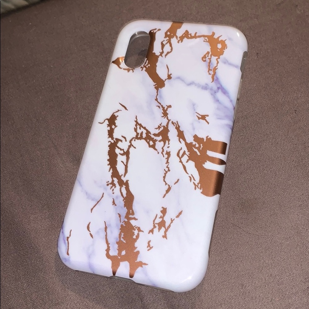White marble phone case for iPhone XS